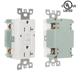 Baomain GFCI Outlet Receptacle 20Amp 120VAC 60Hz Tamper-Resistant Outlet, Ground Fault Circuit Interruptor, LED indicator UL&CUL listed with Wall Plate White