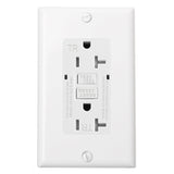 Baomain GFCI Outlet Receptacle 20Amp 120VAC 60Hz Tamper-Resistant Outlet, Ground Fault Circuit Interruptor, LED indicator UL&CUL listed with Wall Plate White