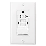 BAOMAIN GFCI Outlet with Combination Switch,Tamper Resistant GFCI Receptacle 20Amp ,ETL Listed,Back &Side Wire,White BAA-002