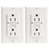 Baomain GFCI Outlets with Wallplate, Tamper-Resistant Receptacle, 15A/20A 125V 60Hz, LED Indicator, UL&CUL Listed, White