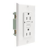 Baomain GFCI Outlets with Wallplate, Tamper-Resistant Receptacle, 15A/20A 125V 60Hz, LED Indicator, UL&CUL Listed, White