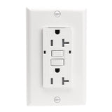 Baomain GFCI Outlets with Wallplate, Tamper-Resistant Receptacle, 15A/20A 125V 60Hz, LED Indicator, UL&CUL Listed, White