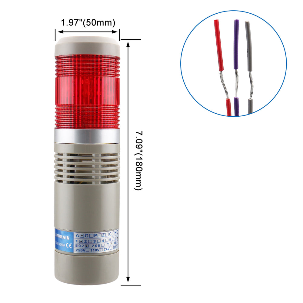 Industrial Signal Light Column LED Alarm Round Tower Light Indicator ...
