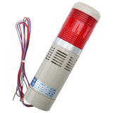 Baomain Industrial Signal Light Customizable Continuous Buzzer Warning Light, LGP-502TJ Red Column LED Tower Light