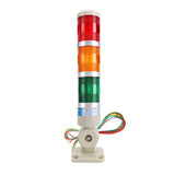 Baomain LED Signal Tower Stack Lights 12V/24V/110V/220V Industrial Continauous Warning Lights with Rotatable Base Red/Yellow/Green 3-Layer Column Tower Lamp LXY-502-T3