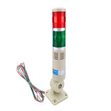 Baomain LED Signal Tower Stack Lights with Buzzer 12V/24V/110V/220V 2-Layer Tower Lamp with Rotatable Base Red Green LXY-502-TJ2