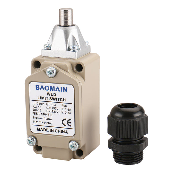 Baomain Limit Switch WLD Push Plunger Actuator Momentary 380V 10A