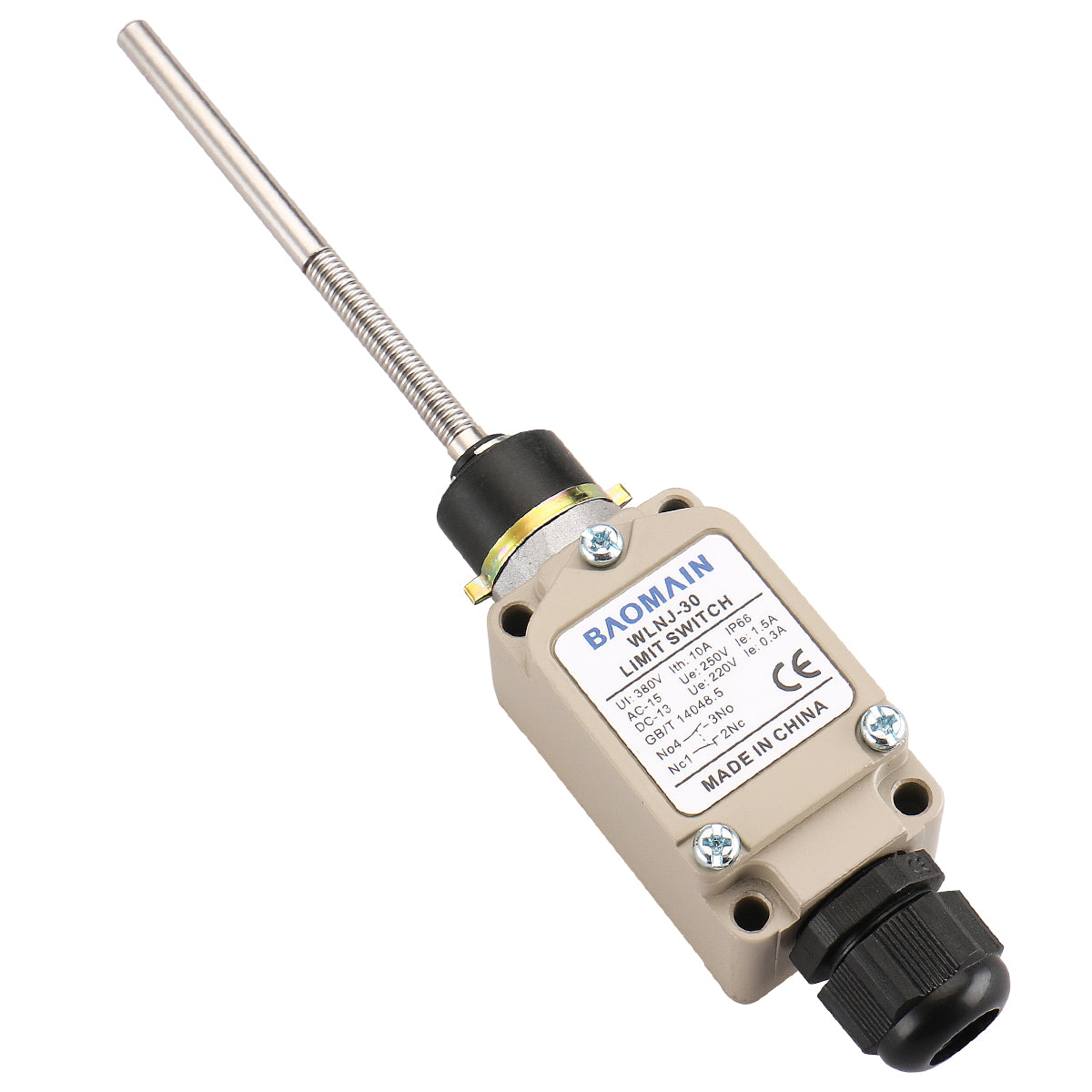 Baomain Limit Switch WLNJ-30 Coil Spring Plunger Momentary 380V 10A ...