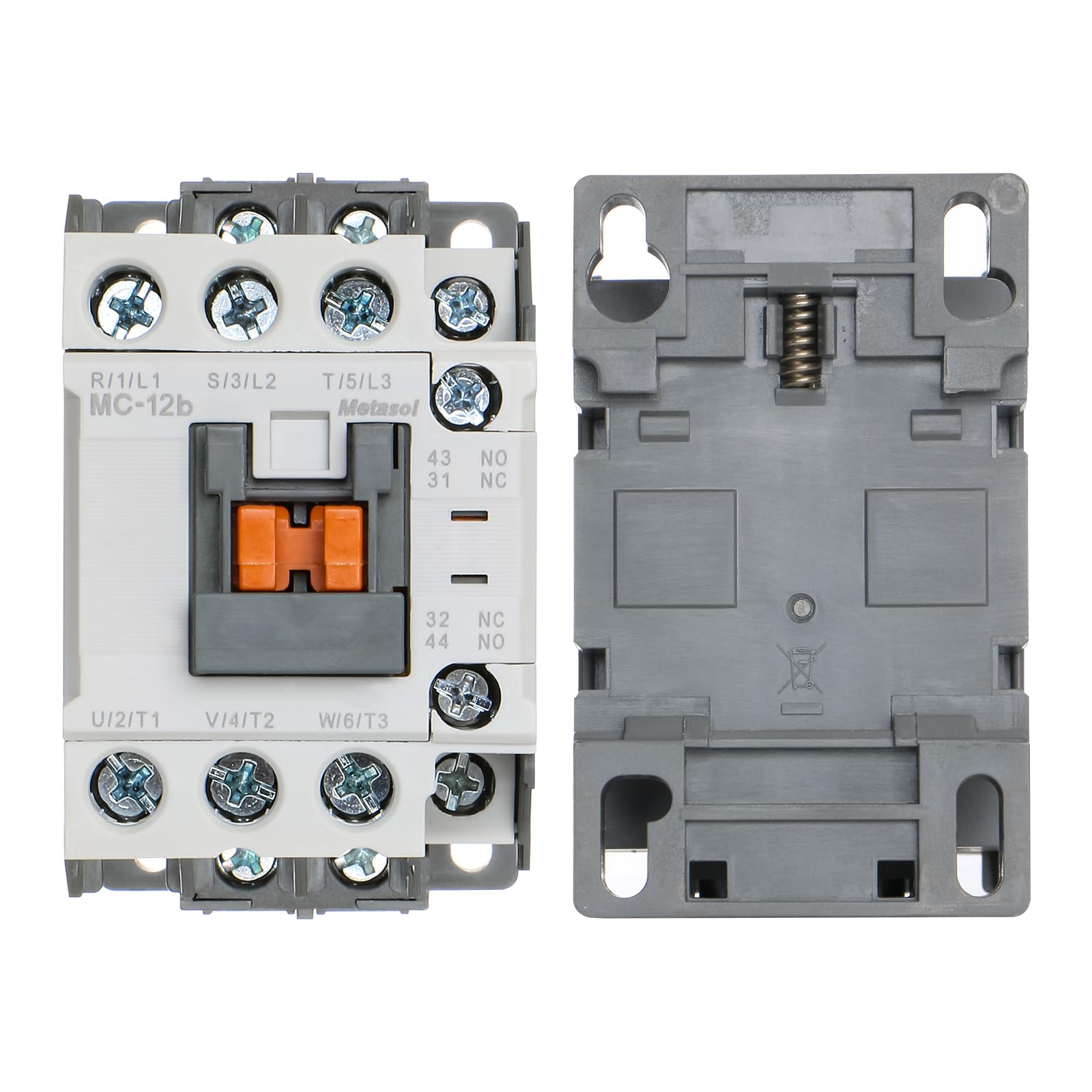 MEC Magnetic AC Contactor MC-12b 110VAC 12A 50/60Hz 1a1b DIN Rail UL