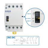 Baomain Manual Household AC Contactor HC1-40M 24V/110V/220VAC 40A 4 Pole 50/60Hz Modular Contactor Circuit Control 35mm DIN Rail