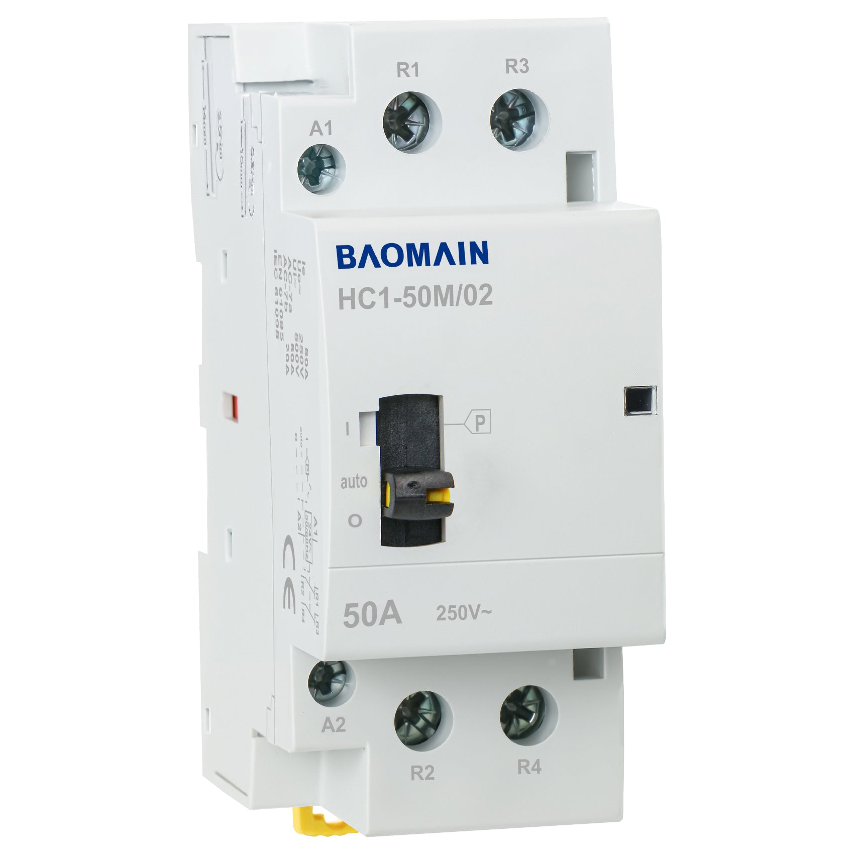 BANMAIN Manual Household Contactor HC1-50M 24V/110V/220VAC 50A 2 Pole