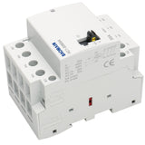 Baomain Manual Household AC Contactor HC1-50M 24V/110V/220VAC 50A 4Pole 50/60Hz Modular Contactor Circuit Control 35mm DIN Rail