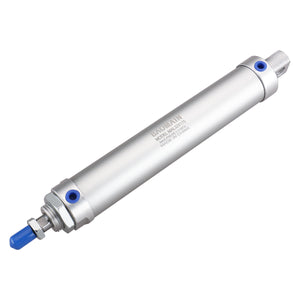 Baomain Mini Air Cylinder MAL 32 X 175 1-1/4" Bore 7" Stroke PT 1/8 Single Male Thread Rod Dual Action