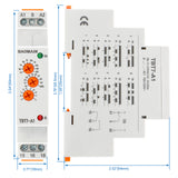 Baomain Multi-Function Time Relay, 16A SPDT 10-Functions, DIN Rail Mounting Timer Relay TBT7-A1