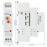 Baomain Multi-Function Time Relay, 16A Delay Off SPDT, DIN Rail Mounting Timer Relay TBT7-C1