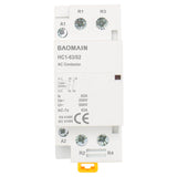 BAOMAIN Household AC Contactor HC1-63 12V/24V/110V/220V AC 63A 2 Pole Normally Closed(NC) Universal Circuit Control 35mm DIN Rail Mount