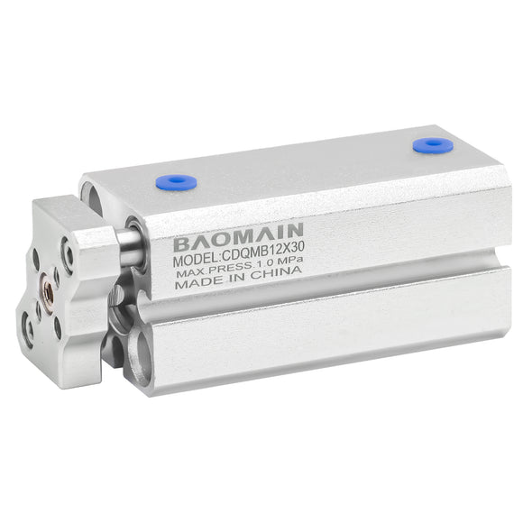 Baomain Pneumatic Compact Air Cylinder, Bore 12mm Guide Rod Type Directly Mounted Double Acting CDQMB SMC Series