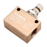 Baomain Pneumatic Flow Speed Control Valve ASC-8 one Way Two Position Female to Female PT1/4