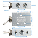 Baomain Pneumatisches Kippschalterventil HL-2501-V PT1/8 Zoll 5 Positionen 2 Wege