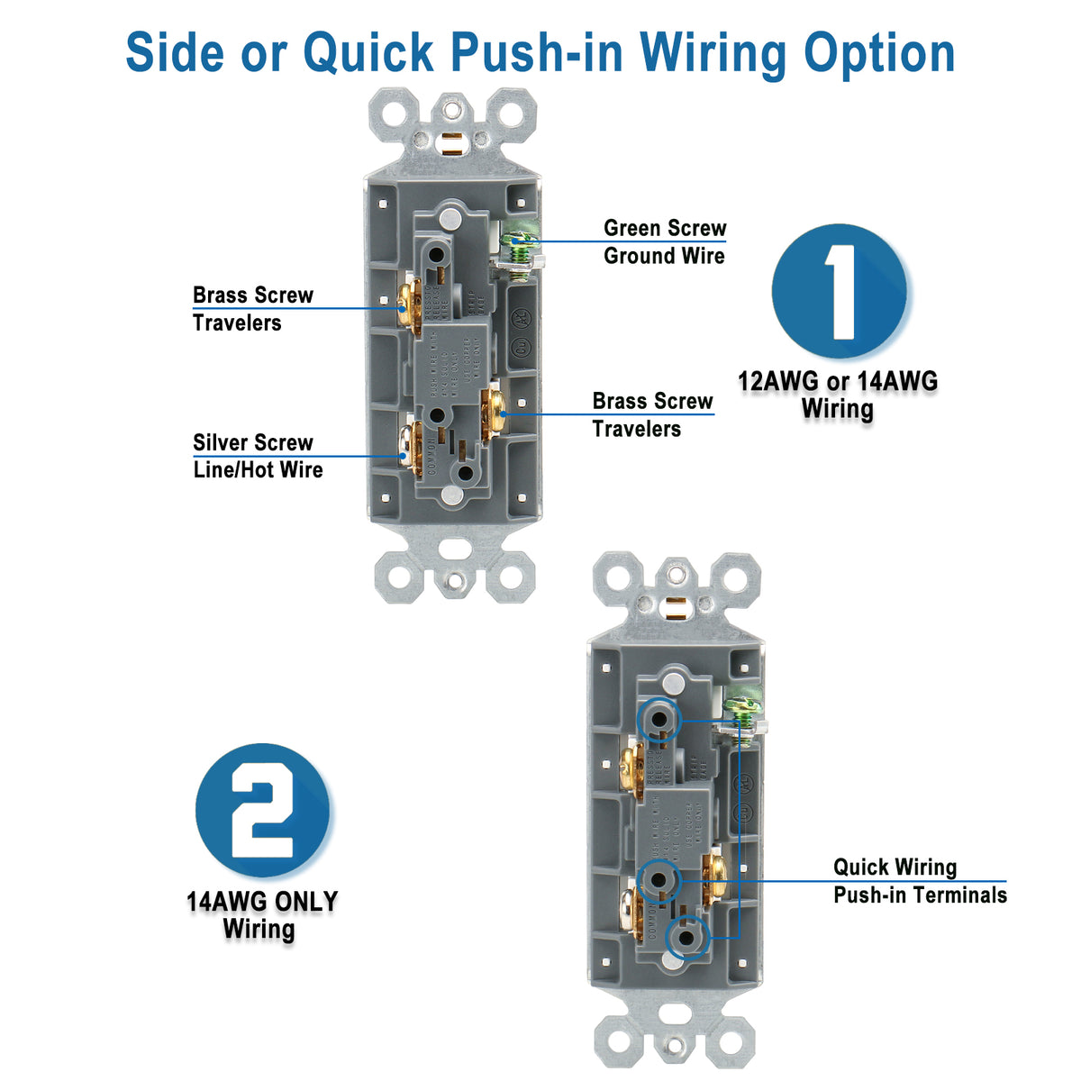 Light Switch 10-Pack Decorator Paddle Rocker Es – Residential Grade, 15A 120 /277V 10 Pack 15A 120V/277V Light Switches - Foto 8