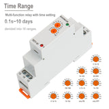 Baomain Multi-Function Time Relay, 16A Delay ON SPDT, DIN Rail Mounting Timer Relay TBT7-B1