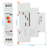 Baomain Multi-Function Time Relay, 16A Delay ON SPDT, DIN Rail Mounting Timer Relay TBT7-B1