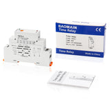 Baomain Single-Function Time Relay, 5A AC/DC24V-240V, 1C ON-Delay, DIN Rail Mounting Timer Relay TBT5-1