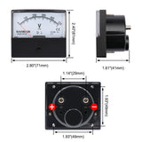 Baomain Voltmeter DH-670 AC 0-500 V Rechteckiges analoges Panel-Volt-Spannungsmessgerät der Klasse 2,5