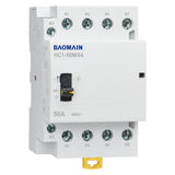 Baomain Manual Household AC Contactor HC1-50M 24V/110V/220VAC 50A 4Pole 50/60Hz Modular Contactor Circuit Control 35mm DIN Rail