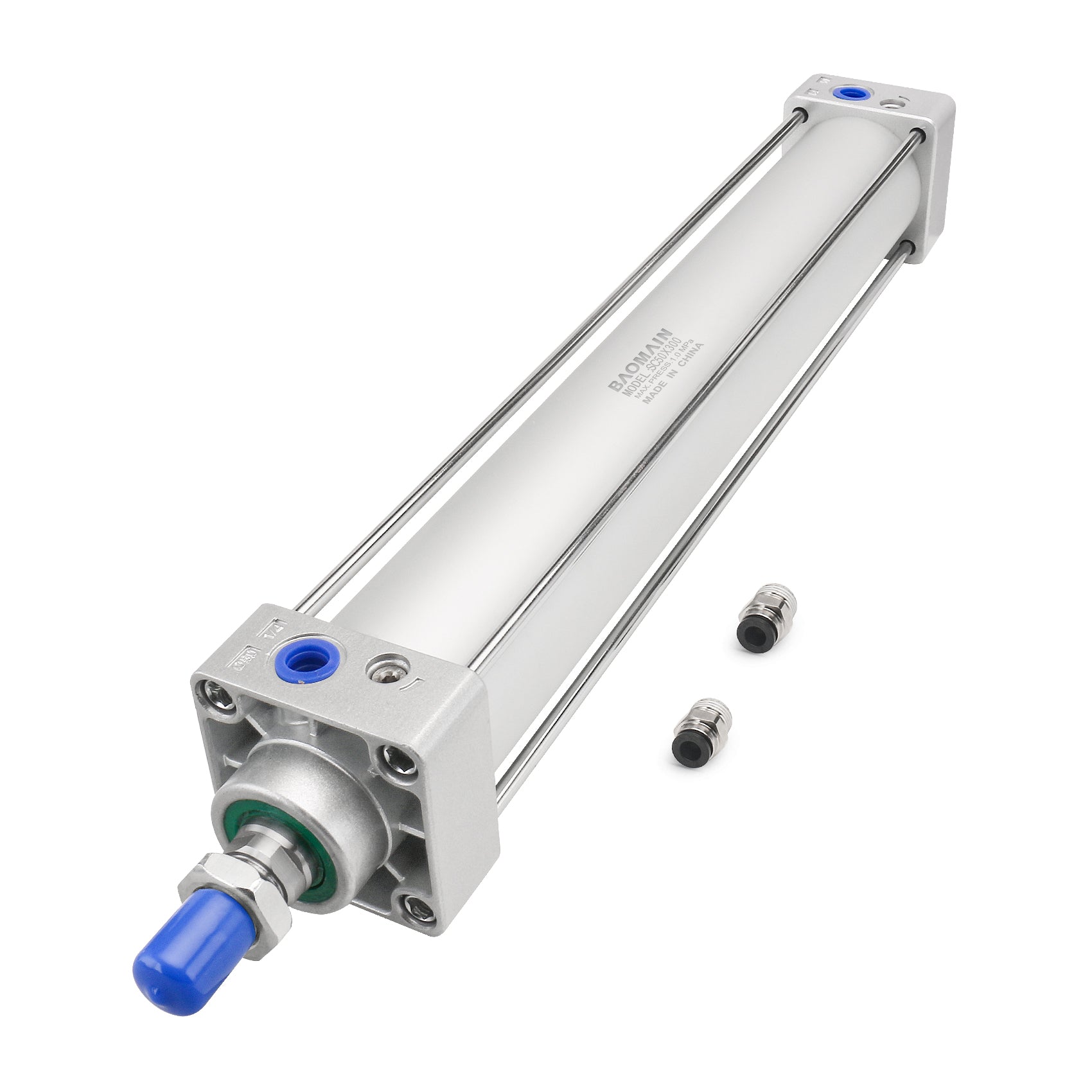 BAOAMIN Pneumatic Air Cylinder SC 50-300  PT 1/4, Bore: 50mm (2 inch) ,Stroke : 300mm / 12'' Screwed Piston Rod Dual Action 1 Mpa