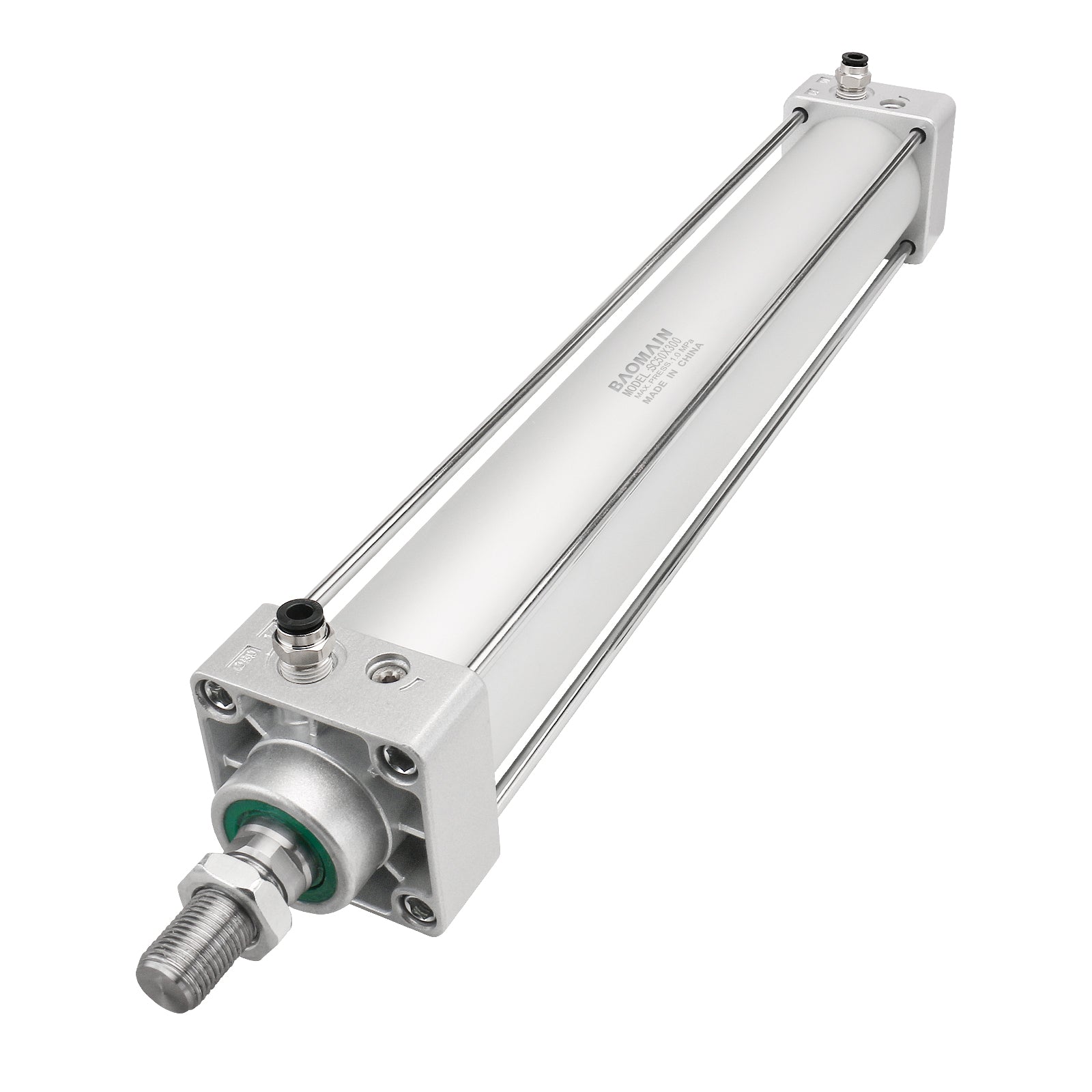 BAOAMIN Pneumatic Air Cylinder SC 50-300  PT 1/4, Bore: 50mm (2 inch) ,Stroke : 300mm / 12'' Screwed Piston Rod Dual Action 1 Mpa