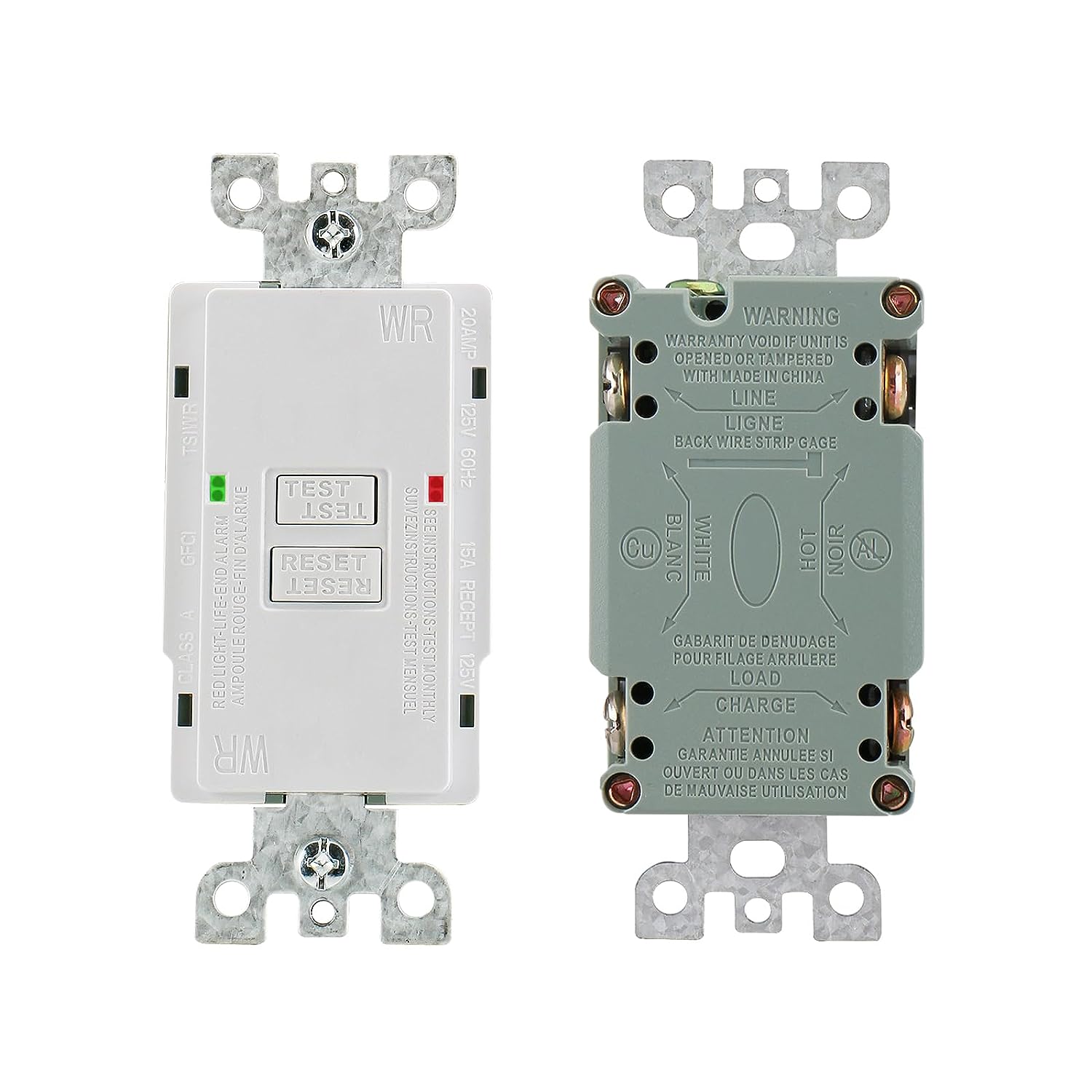 BAOMAIN Blank Face GFCI Weather Resistant Receptacle Indoor Or Outdoor Baomain blank face gfci weather resistant receptacle indoor or outdoor