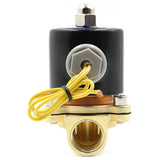 Baomain 1/2 inch Brass Electric Solenoid Valve 2W-160-15 DC12V Water Air Normally Closed Valve