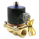 Baomain 1/2 inch Brass Electric Solenoid Valve 2W-160-15 DC12V Water Air Normally Closed Valve