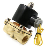 Baomain 1/2 inch Brass Electric Solenoid Valve 2W-160-15 DC12V Water Air Normally Closed Valve