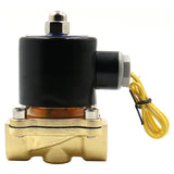 Baomain 1/2 inch Brass Electric Solenoid Valve 2W-160-15 DC12V Water Air Normally Closed Valve