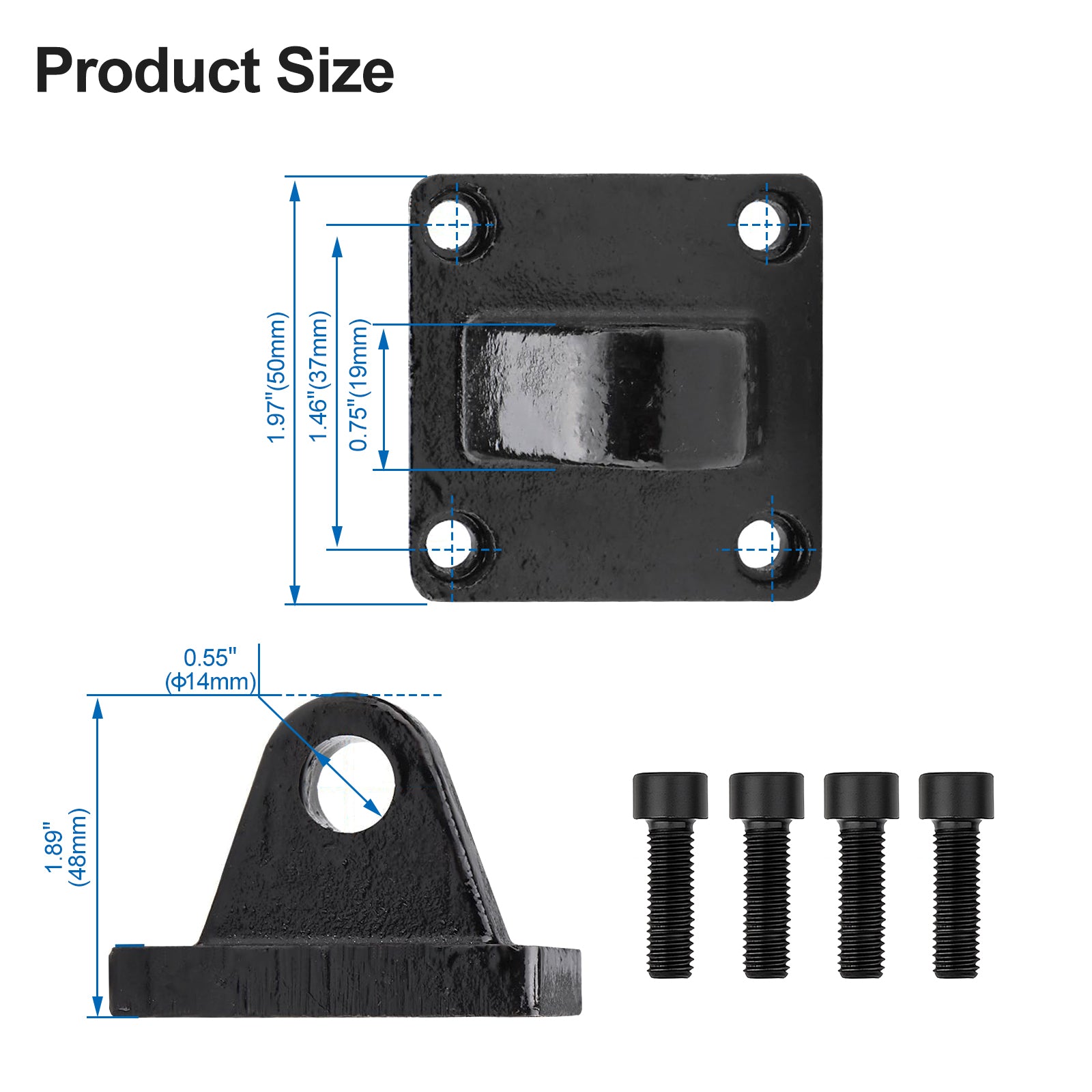 Baomain Foot Flange CA-40 for Foot mounting Work with Pneumatic Standard Cylinder SC 40