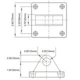 Baomain Foot Flange CA-63 for Foot mounting Work with Pneumatic Standard Cylinder SC 63