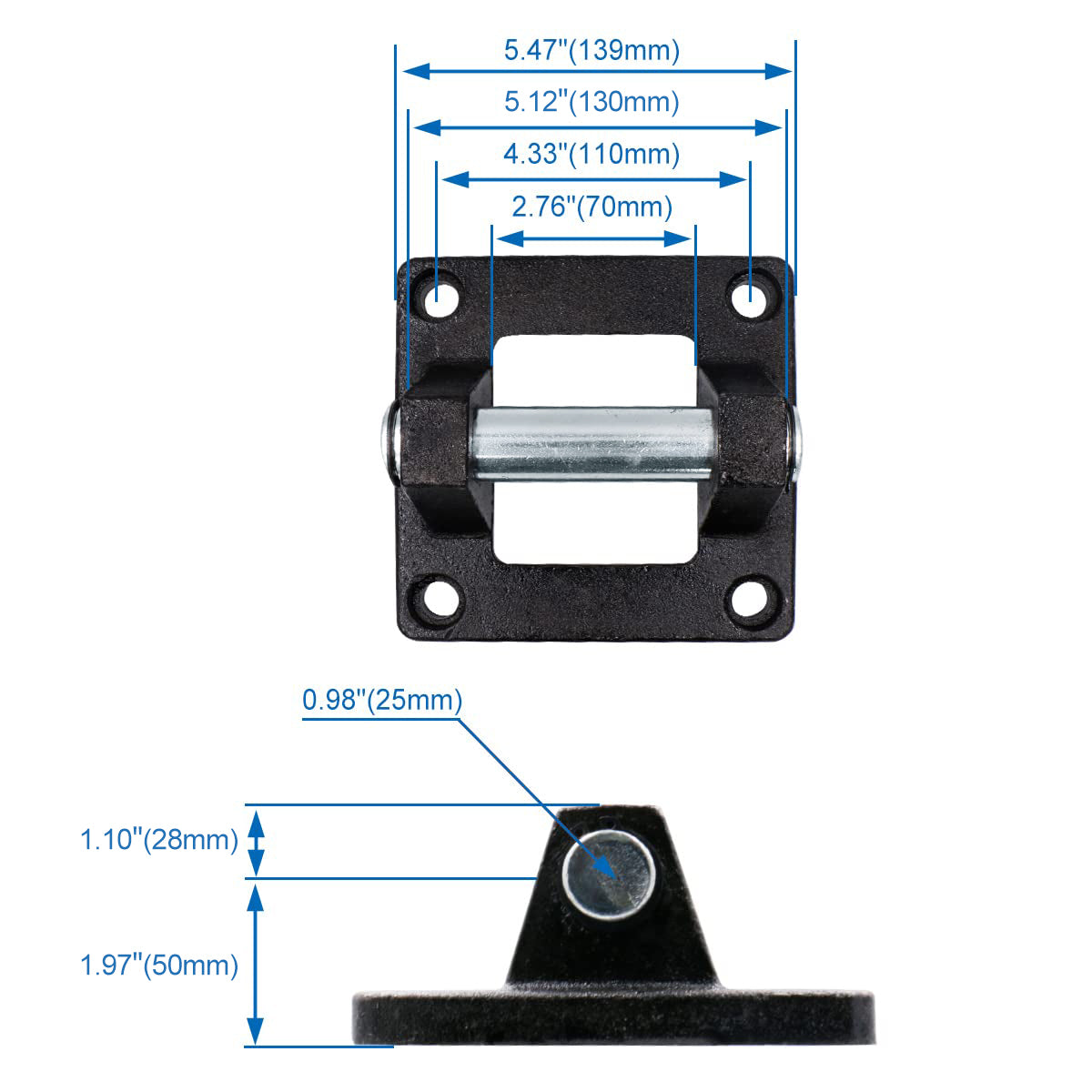 Baomain Foot Flange CB-125 for Foot mounting Work with Pneumatic Standard Cylinder SC 125