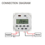 BAOMAIN DIGITAL LCD PROGRAMMABLE TIMER CN101C Input 12V Output 12V 16A SPST SUPPORT 17-TIMES DAILY WEEKLY PROGRAM TIME RELAY SWITCH