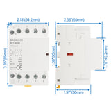 Baomain Household Contactor 4 Pole 12V/24V/110V/220V Universal Circuit Control 35mm DIN Rail Mount HC1-40(BCT-40)