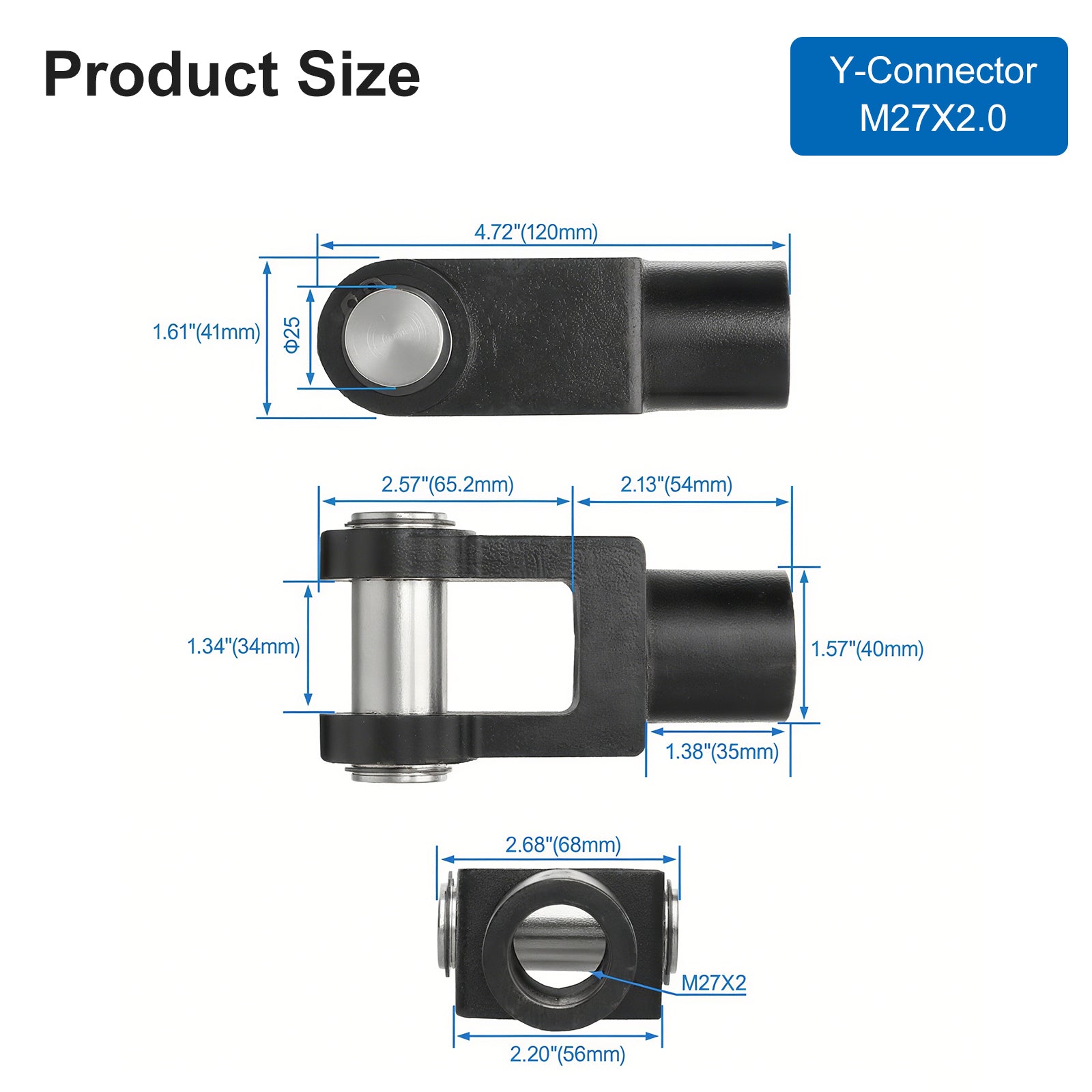 Baomain Foot Flange CY-125 for Foot mounting Work with Pneumatic Standard Cylinder SC 125