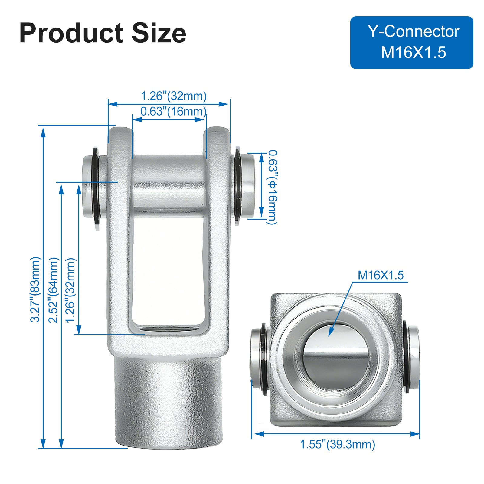 Baomain Foot Flange CY-63 for Foot mounting Work with Pneumatic Standard Cylinder SC 63