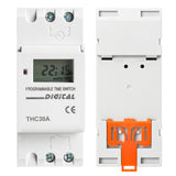 Baomain Digital LCD Power Weekly Programmable Timer THC30A 30A Amp 16 ON &16 Off Repeat Time Switch 110V/220VAC