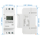 Baomain Digital LCD Power Weekly Programmable Timer THC30A 30A Amp 16 ON &16 Off Repeat Time Switch 110V/220VAC