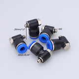 Baomain Quick Connectors PH6-M5 Male PT Thread 6mm Tube OD x M5 Air Hose Pneumatic Fitting