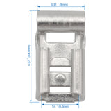 Baomain 1/4" Tab Female Flag Connector 16-14 AWG 1.5-2.5mm² FLD2-250 Silver Non-insulated Quick Disconnects