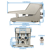 Pneumatic Foot Operated Pedal Valve FOV-320A Latching 5/2 Way PT 1/4" with fittings