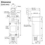 Baomain HL-5000(TZ-1104) Roller Lever Momentary Limit Switch 1NC+1NO 380V 10A IP65