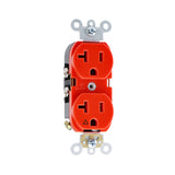 Baomain Hospital Grade Outlet,Duplex Receptacle,20Amp 125V Isolated Ground,Red-orange colour